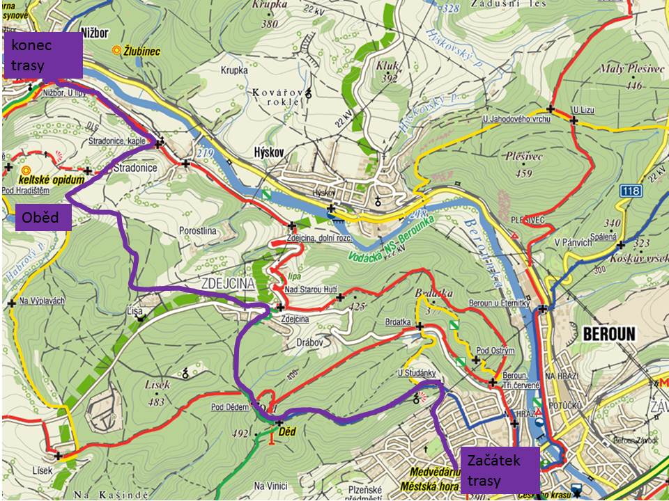 mapa-nižbor Výprava do Nižbora 28. 1. 2012